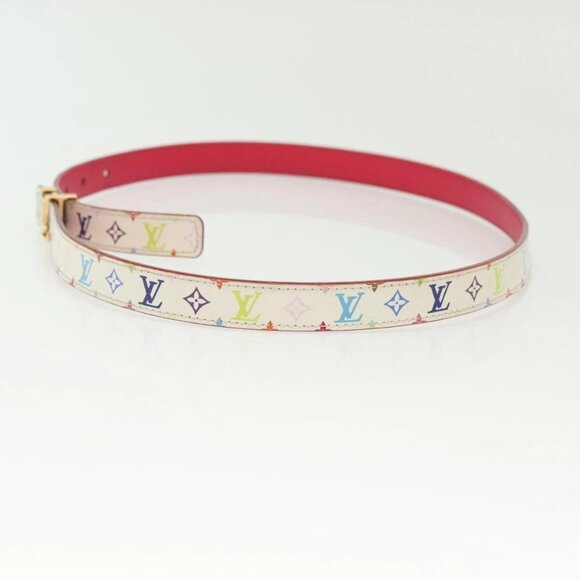 LOUIS VUITTON Multicolor Ceinture LV Printed Initials Belt 38.2"" LV Auth 139055 - Picture 3 of 10